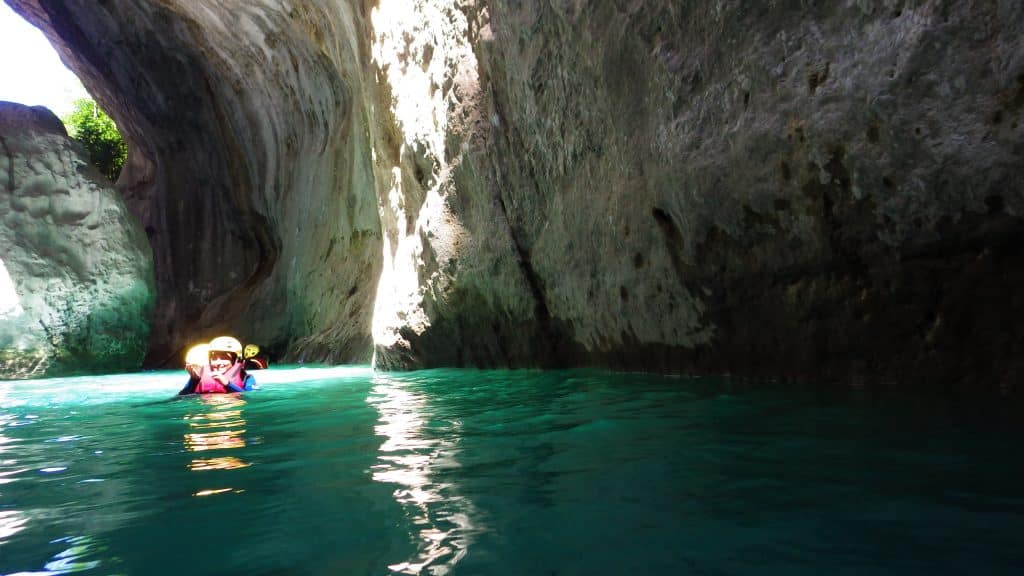 aqua hiking in the verdon gorges